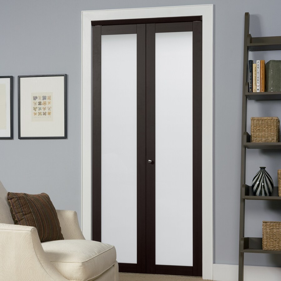 ReliaBilt 24-in x 80-in Frosted Glass Prefinished MDF Bifold Door ...