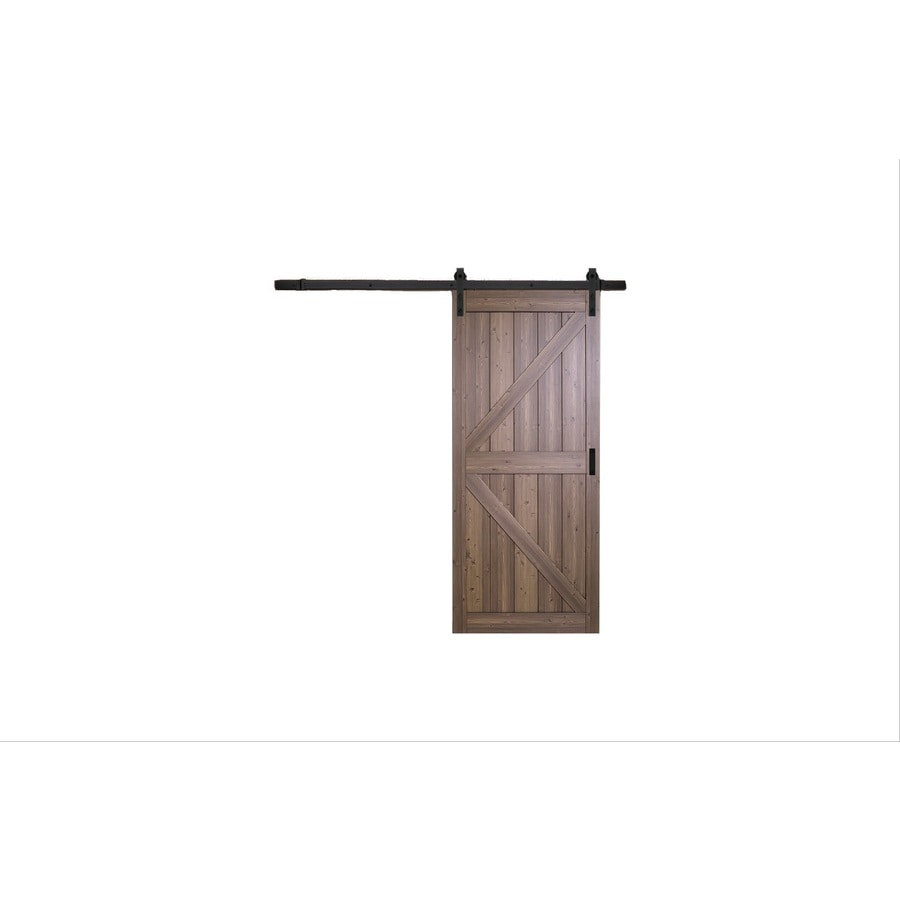 Pine Unfinished K Frame Wood Pine Barn Door Hardware Included Common 36 In X 84 In Actual 36 In X 84 In