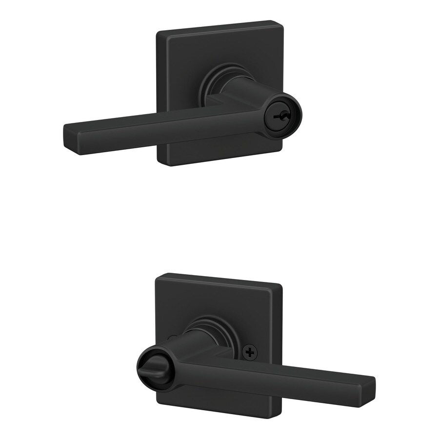 Schlage J Decorative Solstice X Collins Matte Black Reversible