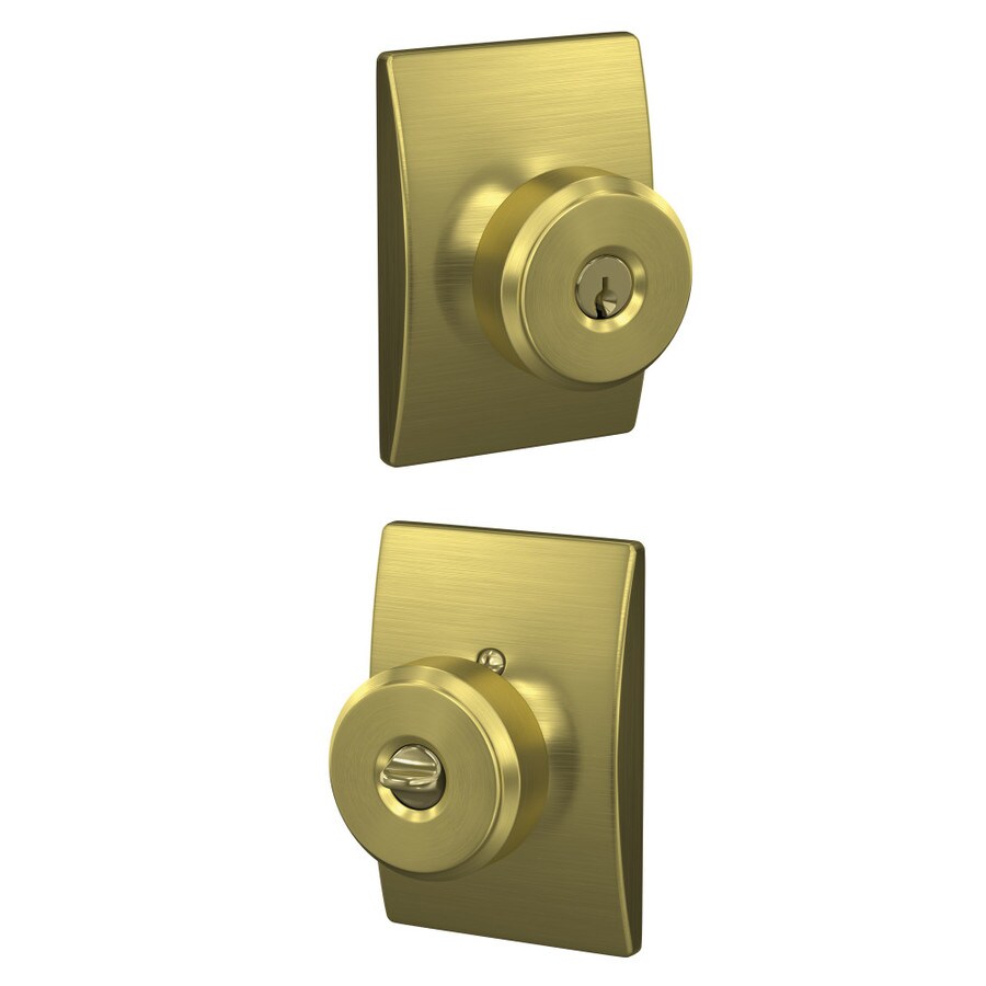 Schlage F51a Bwe Cen Custom Bowery Century Satin Brass Keyed