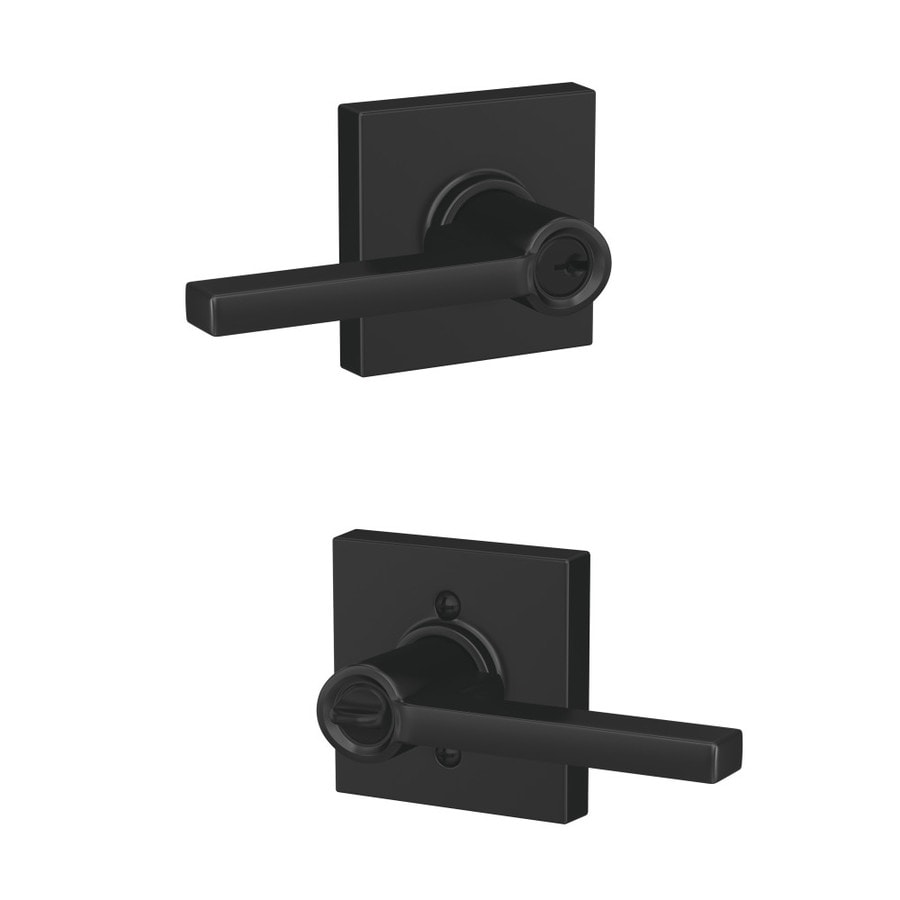 F51a Lat Col Custom Latitude Collins Matte Black Universal Keyed Entry Door Handle