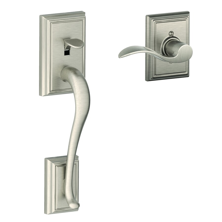 Schlage Fe285 Addison Satin Nickel Entry Door Handleset Accent At 2217