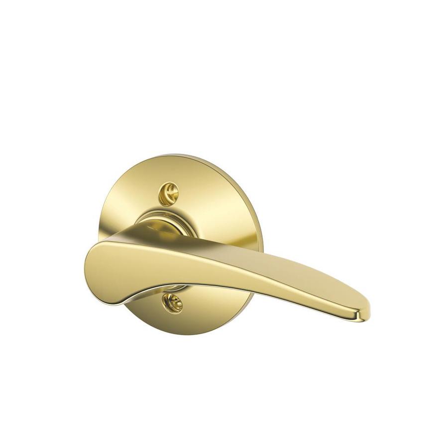 Schlage Manhattan Bright Brass Door Handle at Lowes.com