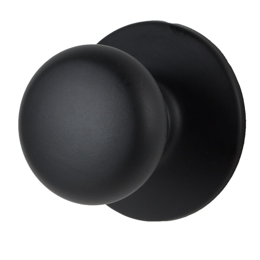 Schlage F Plymouth Matte Black Passage Door Knob in the Door Knobs ...