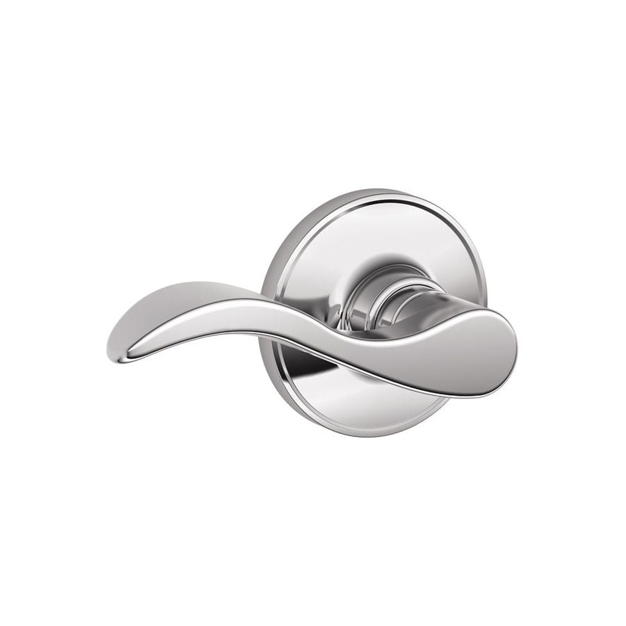 Schlage J Seville Bright Chrome Reversible Passage Door Handle At Lowes.com