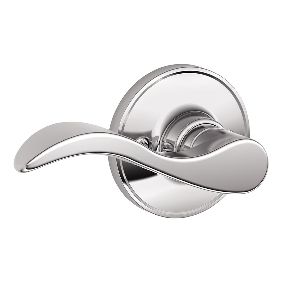Shop Schlage J Seville Bright Chrome Dummy Door Handle at