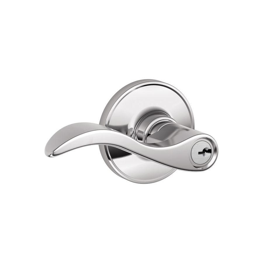 Schlage J Seville Bright Chrome Reversible Keyed Entry Door Handle
