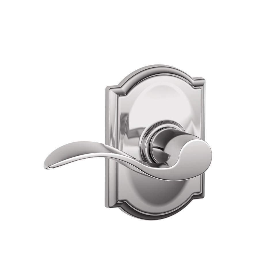 Schlage F10 Acc/Cam Accent Camelot Polished Chrome Reversible Passage