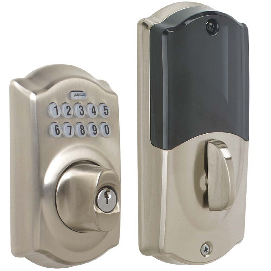 Schlage Link Satin Nickel 1-Cylinder Lighted Keypad at ...