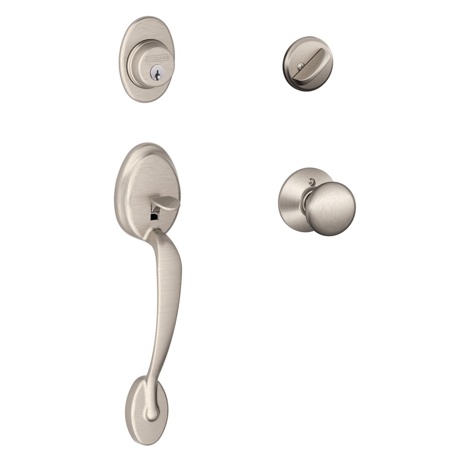 Schlage F60 Plymouth Plymouth Plymouth Satin Nickel Single