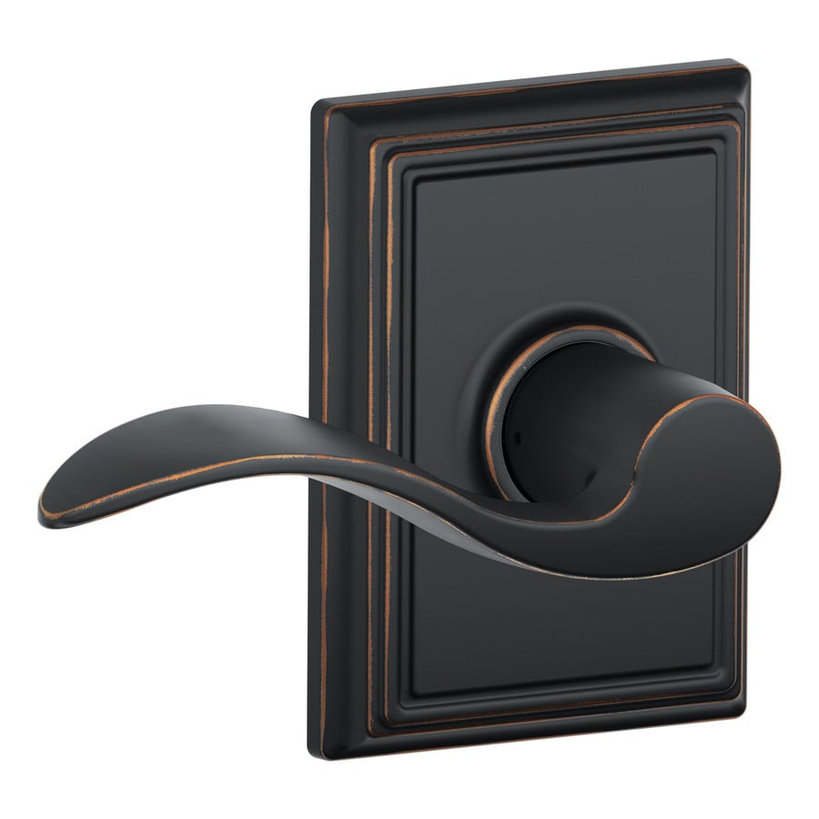 Schlage F Decorative Accent X Addison Aged Bronze Page Door Schlage F Decorative Accent X Addison Aged Bronze Page Door Handle