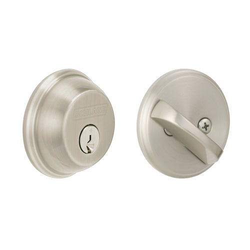 Schlage SecureKey Satin Nickel Single-Cylinder Deadbolt at Lowes.com