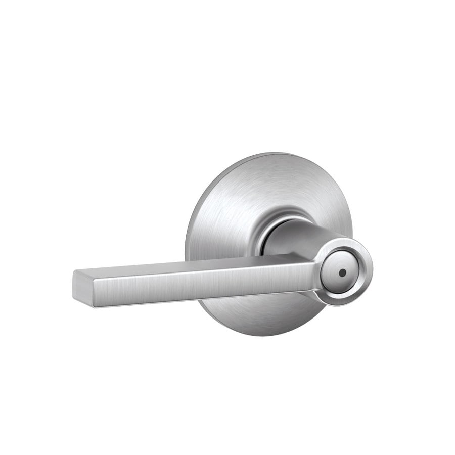 Schlage F40 LAT Latitude Satin Chrome Universal Privacy Door Handle in