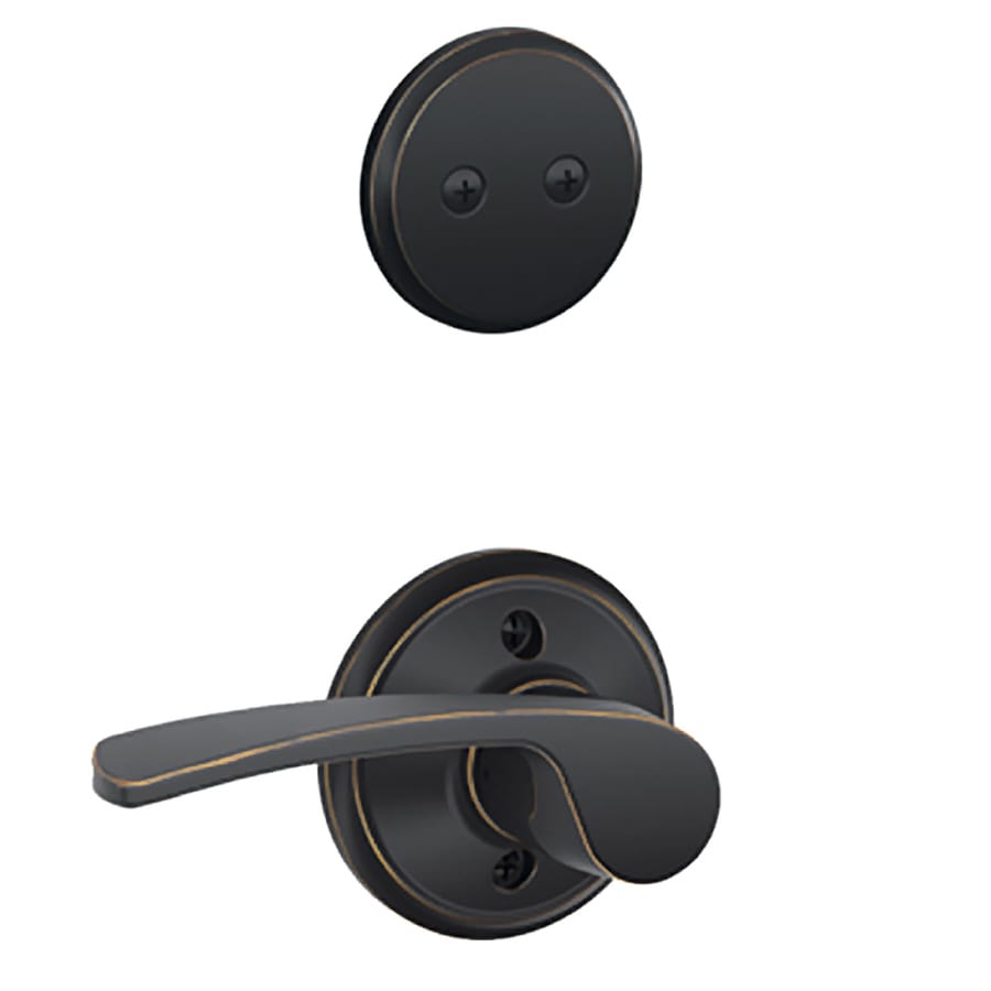 Schlage Merano Aged Bronze Residential Dummy Door Handleset at