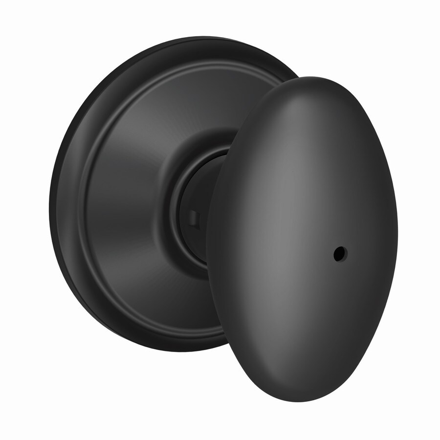 Schlage F Siena Matte Black Privacy Door Knob in the Door Knobs