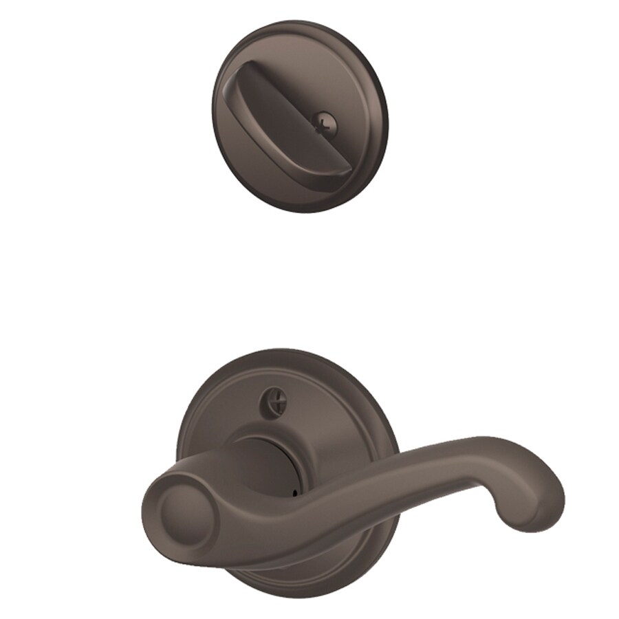 Schlage F Flair OilRubbed Bronze SingleCylinder Deadbolt Entry Door
