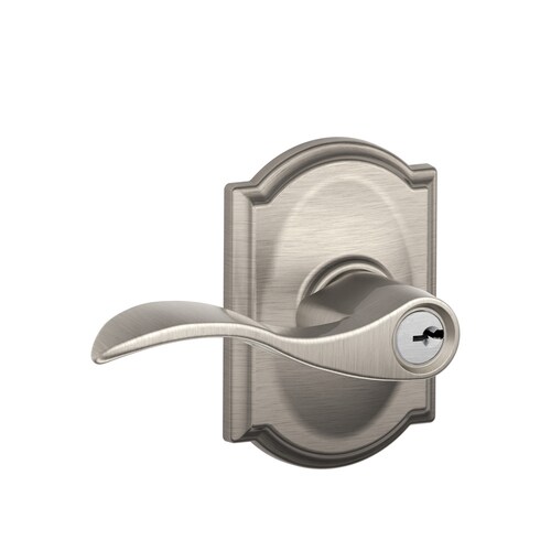 Schlage F51 Accent Camelot Accent With Camelot Satin Nickel