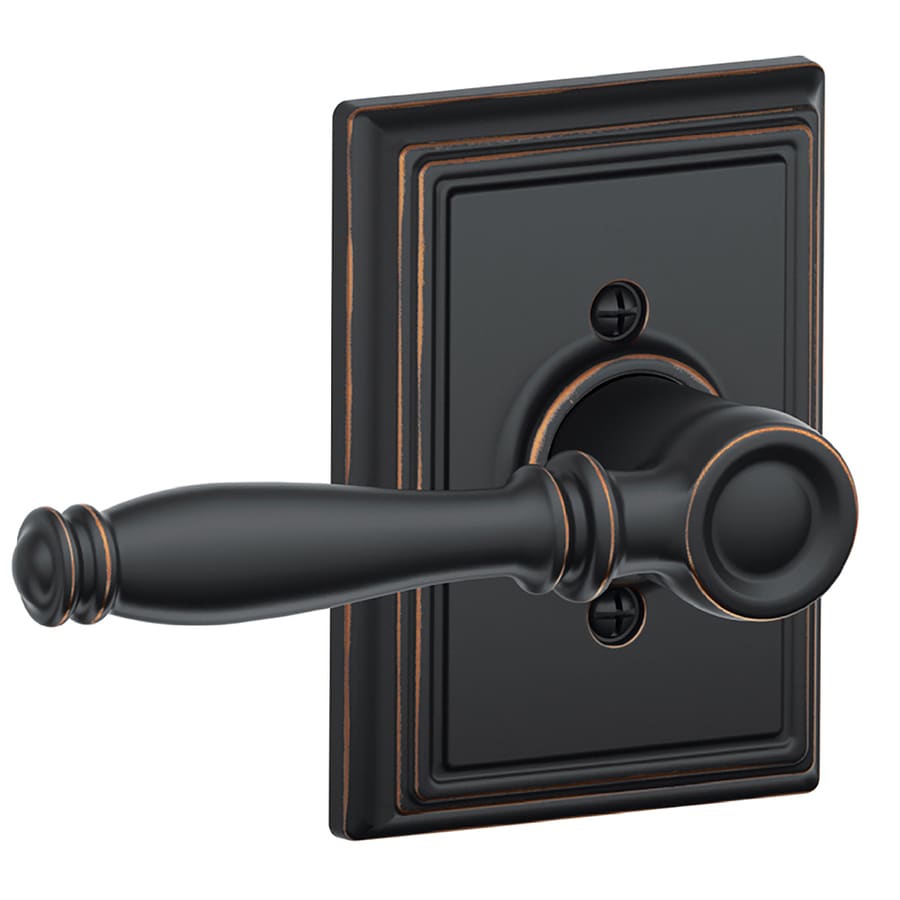 Shop Schlage F Decorative Birmingham x Addison Aged Bronze Dummy Door