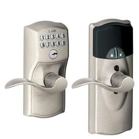 schlage electronic locks camelot schlage camelot satin nickel universal electronic entry door lever locks at lowescom schlage electronic locks camelot schlage camelot satin nickel universal electronic entry door lever locks at lowescom