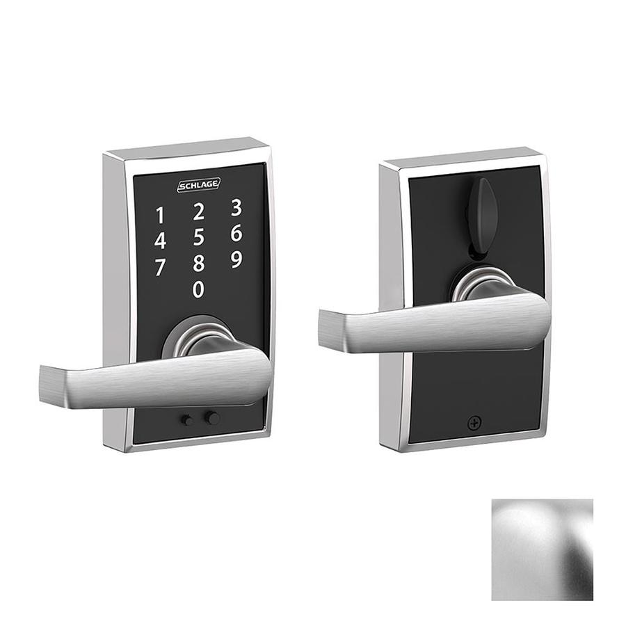 Schlage Fe Touch Century Satin Chrome Cylinder Lighted Keypad At