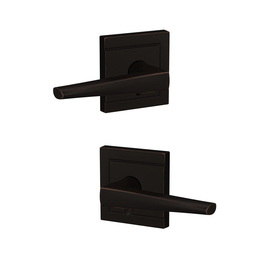 Schlage FC21 ELR/ULD Custom Eller- Upland Aged Bronze Universal Combined Door Handle