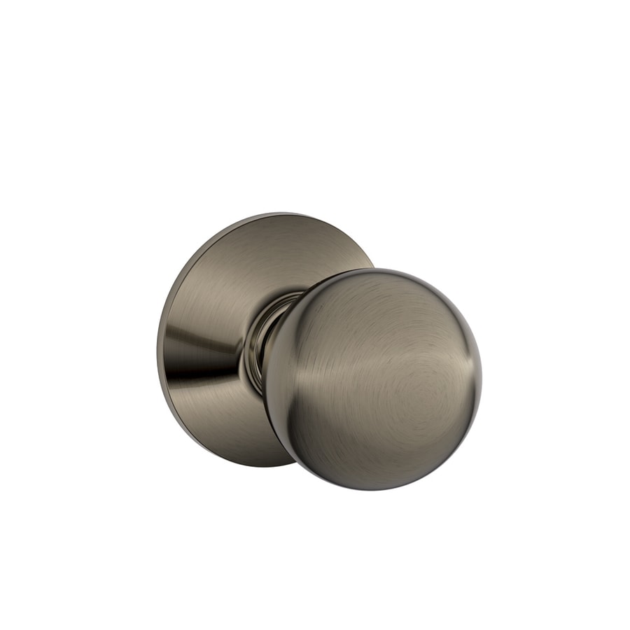 Schlage F Orbit Antique Pewter Passage Door Knob Single Pack