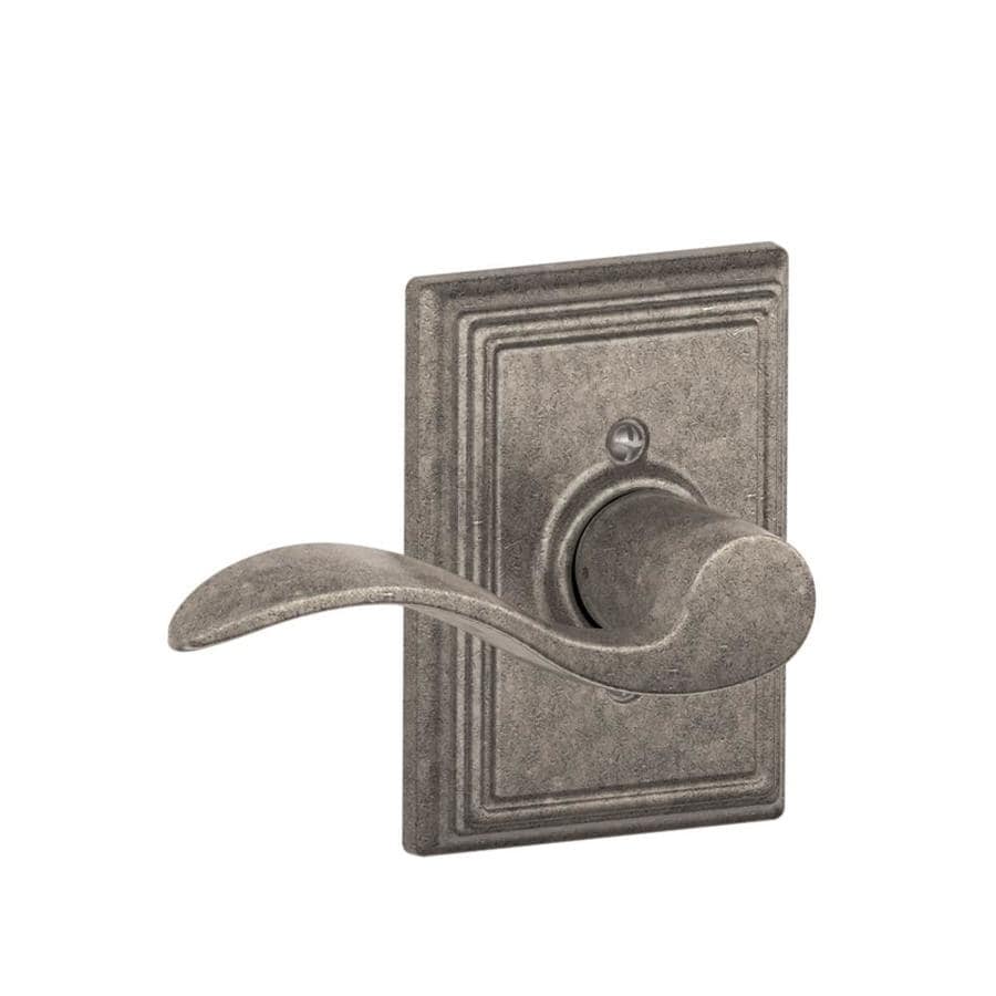 Schlage F Decorative Accent x Addison Distressed Nickel LeftHanded
