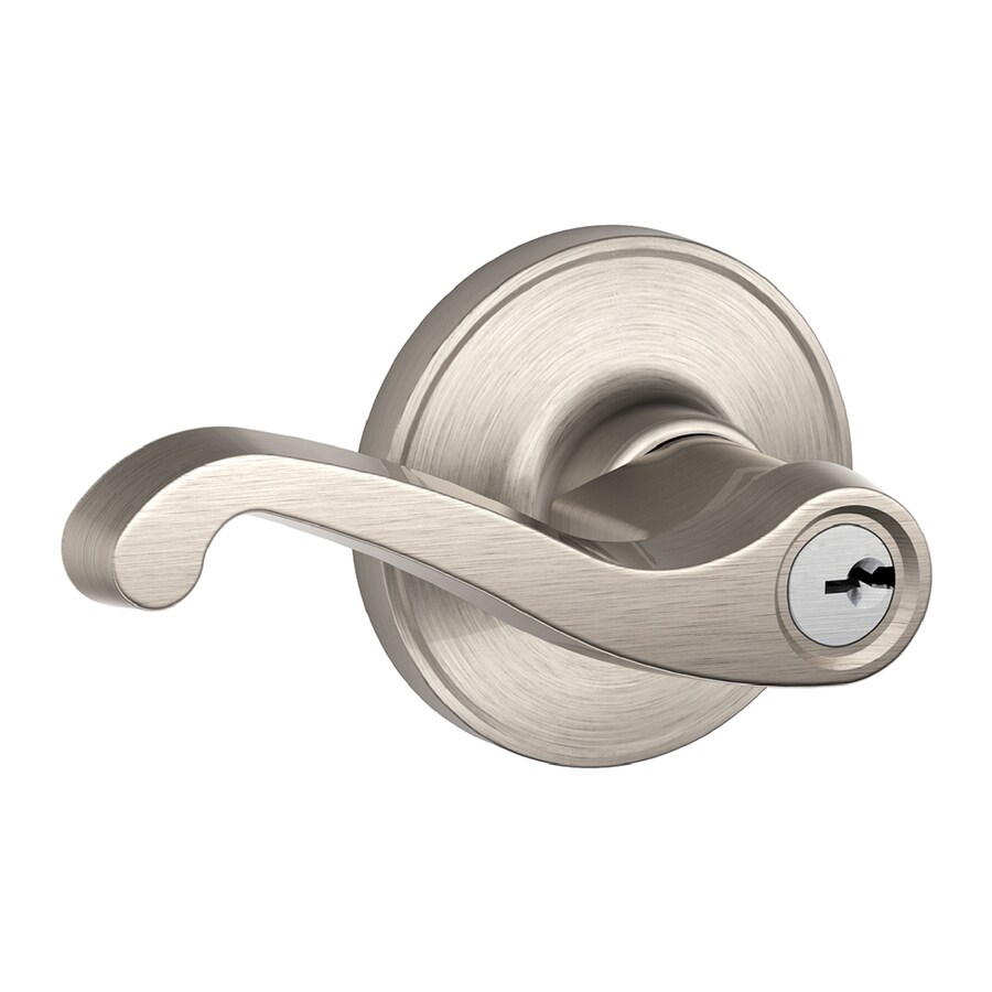 Schlage J Lasalle Satin Nickel Reversible Keyed Entry Door Handle