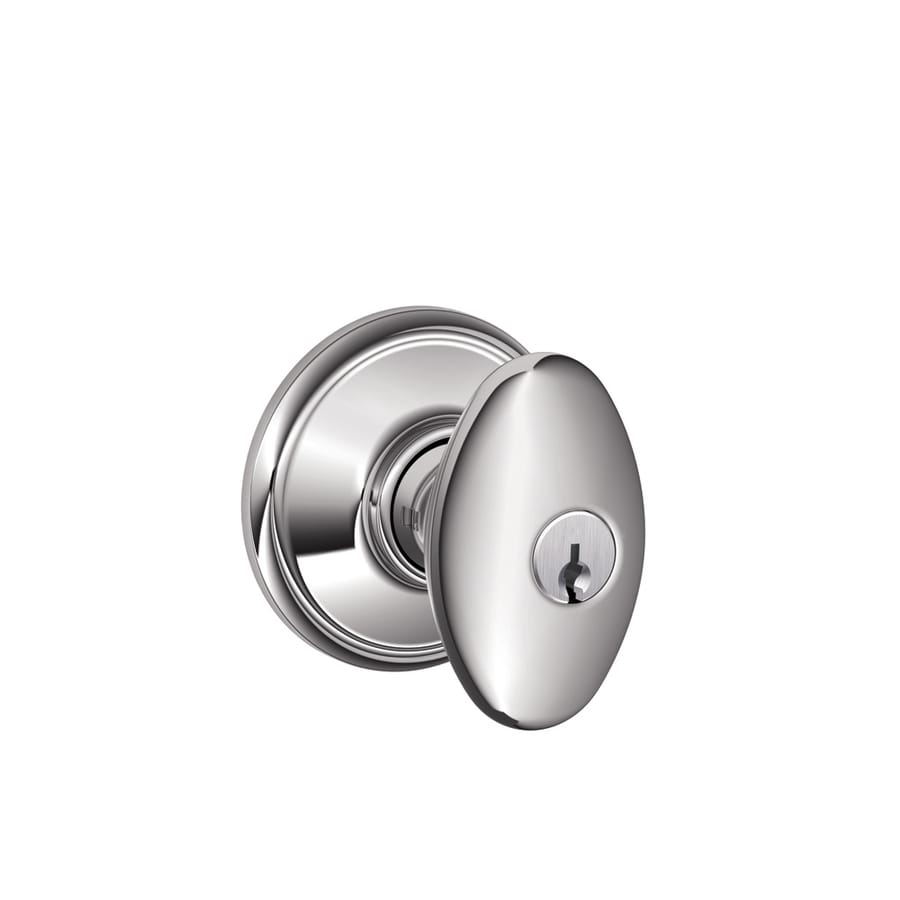Schlage F Siena Bright Chrome Keyed Entry Door Knob Single Pack at