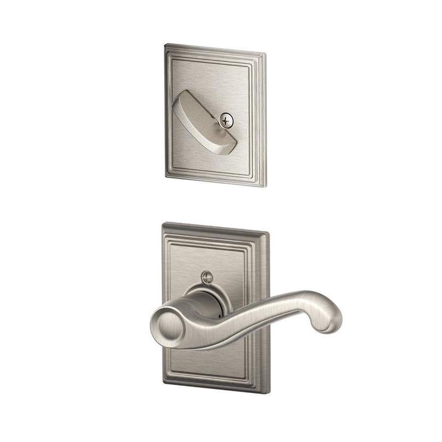 Schlage F Decorative Flair X Addison Rose Satin Nickel Single