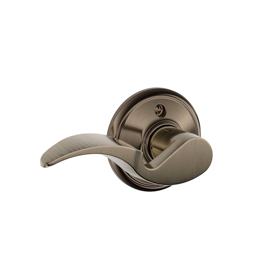 Schlage F Avanti Antique Pewter Left-Handed Dummy Door Handle at Lowes.com