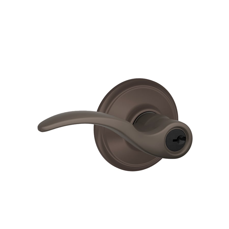 Schlage F St. Annes OilRubbed Bronze Keyed Entry Door Lever at