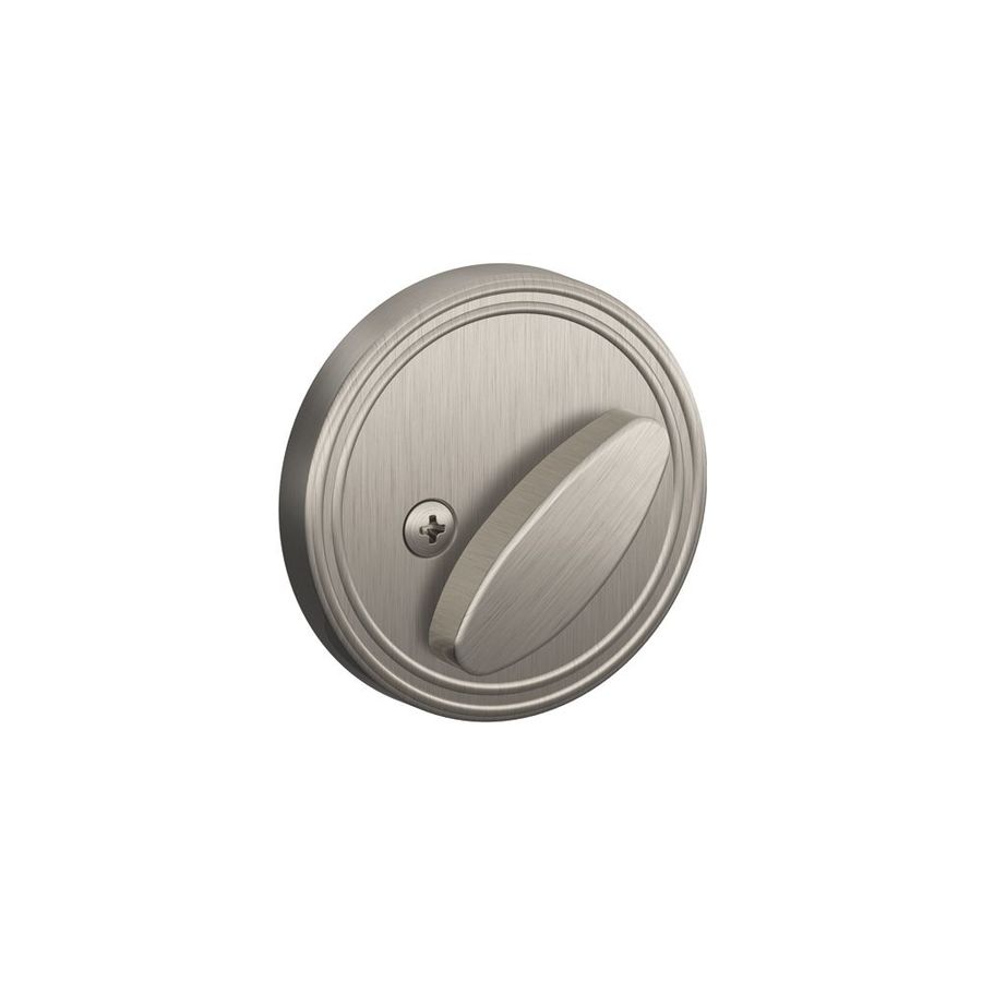 Shop Schlage Satin Nickel Single Sided Keyless Deadbolt At Lowes.com