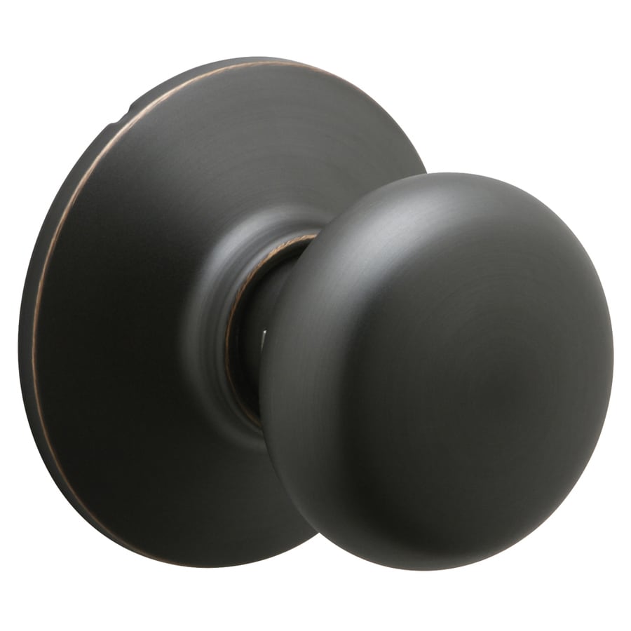 Schlage F10 Plymouth Plymouth Aged Bronze Passage Door Knob Single Pack