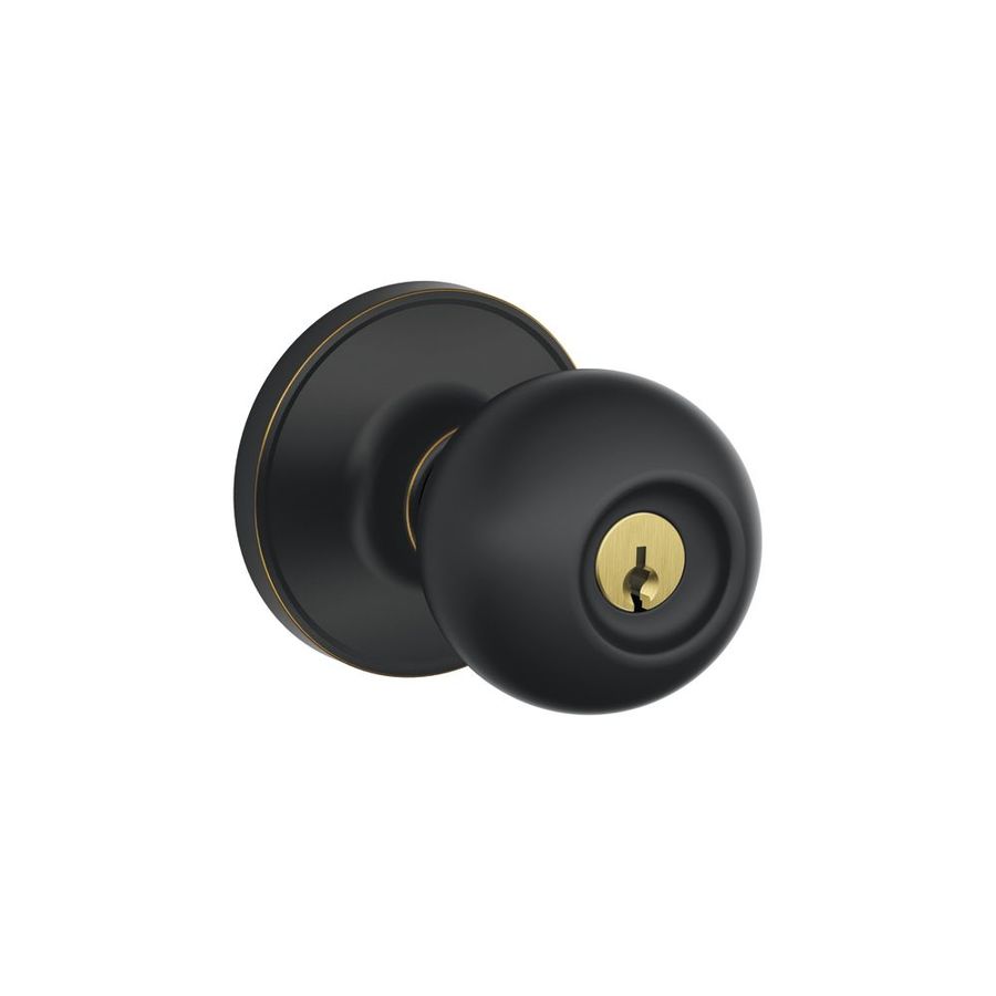 Schlage J Corona Aged Bronze Keyed Entry Door Knob in the Door Knobs ...