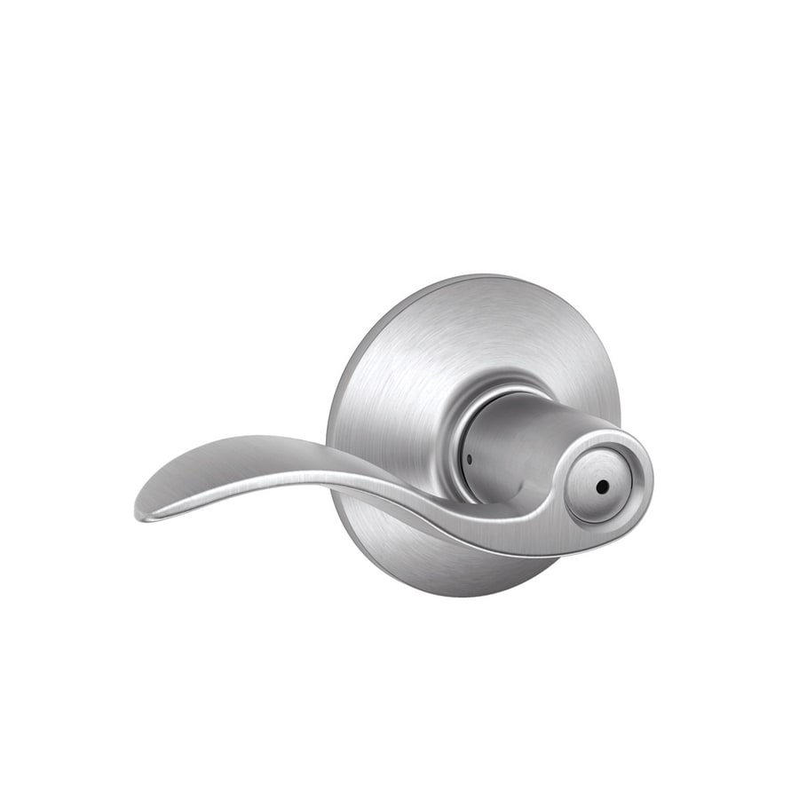Schlage Accent Satin Chrome Push On Lock Privacy Door Schlage Accent Satin Chrome Push On Lock Privacy Door Handle
