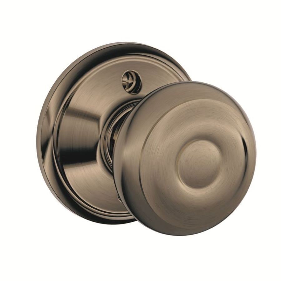 Schlage F170 Antique Pewter Dummy Door Knob in the Door Knobs department at