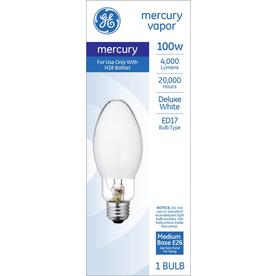 GE 100-Watt 4000 K ED17 Medium base (E-26) Base Mercury vapor HID Light Bulb