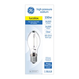 GE 150-Watt Et23.5 For Indoor/Outdoor Use High-pressure Sodium HID Light Bulb