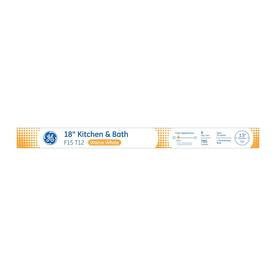 GE 15-in Medium Bi-pin (T12) 15-Watt 3000 K Warm White Fluorescent Light Bulb