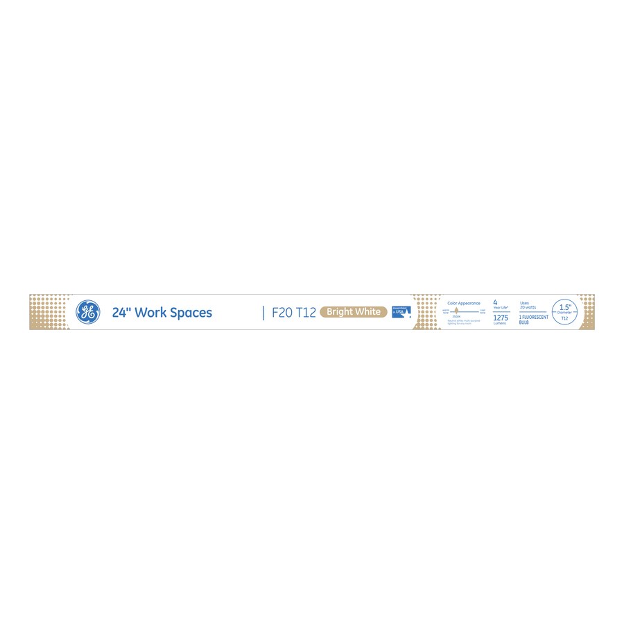 Ge 20 Watt 24 In Um Bi Pin T12 3500 K Bright White Fluorescent