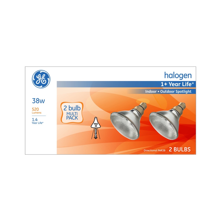 Ge Classic 2 Pack 38 Watt Dimmable Soft White Par38 Halogen Ge Classic 2 Pack 38 Watt Dimmable Soft White Par38 Halogen Light Fixture
