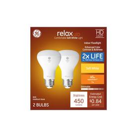 GE Relax 45-Watt EQ LED R20 Soft White Dimmable Light Bulb (2-Pack)