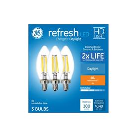GE Refresh 40-Watt EQ Daylight Dimmable Candle Light Bulb (3-Pack)