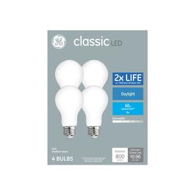 GE Classic 60-Watt EQ A19 Daylight Dimmable LED Light Bulb (4-Pack)