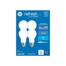 GE Refresh 60-Watt EQ A19 Daylight Dimmable LED Light Bulb (4-Pack)