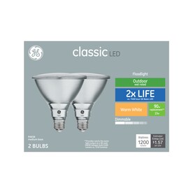 GE Classic 90-Watt EQ LED Par38 Warm White Dimmable Flood Light Bulb (2-Pack)