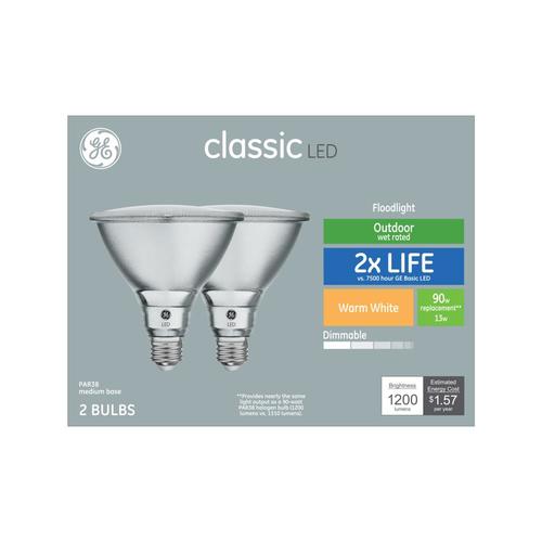 GE 2-Pack outdoor wet rated LED 75w equivalent 11w Floodlight