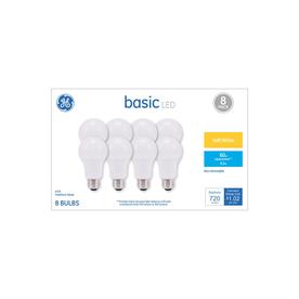 GE Basic 60-Watt EQ A19 Soft White LED Light Bulb (8-Pack)