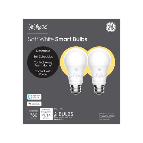 GE C by GE Smart 60Watt EQ A19 Soft White Dimmable Smart LED Light